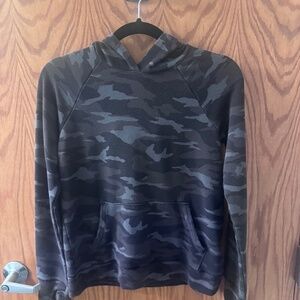 Athleta Girl In Your Element Hoodie 2.0 Black Camo XL 14